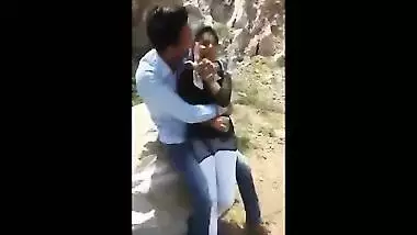 Amateur Orissa college girl outdoor kissing mms scandal with lover