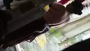 Son captures mom bathing in open backyard viral MMS