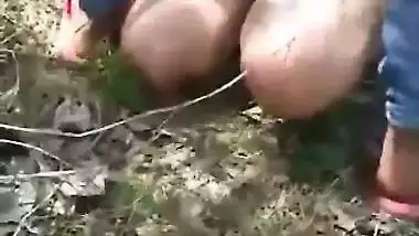 Outdoor Nepali porn of a girl sucking a dick and fucking