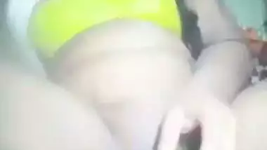 Naked Assamese girl fucks her pussy with a cucumber