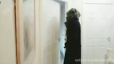 Creepy grandpa spying on young girl masturbating in her bedroom - voyeur spy hidden Sexy Jill