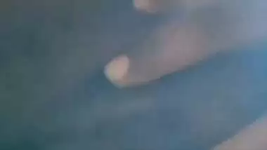 Indian wife shaved pussy rubbing in nude video making