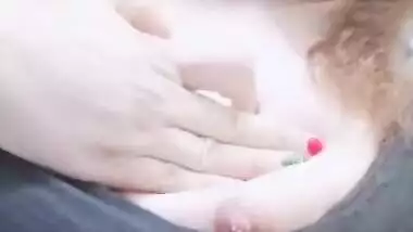 Paki wife showing her milking boobs