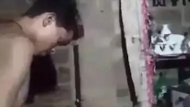 Desi girl gets it on with her nice XXX lover by fireplace in MMS video