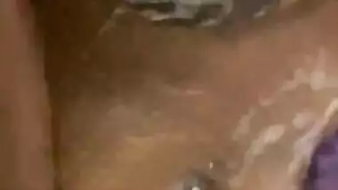 Cute Pune wife Deep suck on Long unpeeled cock and boobs pressed in shower