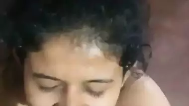 Girlfriend facial cum receiving from horny boyfriend