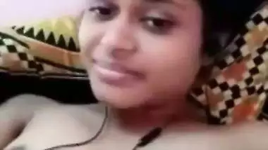 College girlfriend showing boobs on video call