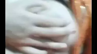 Young Bengali girl boobs pressing and fingering pussy