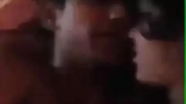 Desi young couple sucking boobs