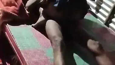 Village couple fucks at midnight in Indian sex video