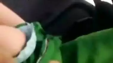 Massaging Pakistani Girl’s Big Boobs In Car