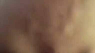 Girl in the reverse cowgirl position in the Tamil sex video