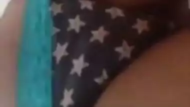 Horny desi teen showing and rubbing self boobs again