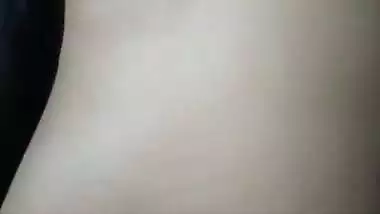 Husband pressing wife boob before sex at home viral MMS