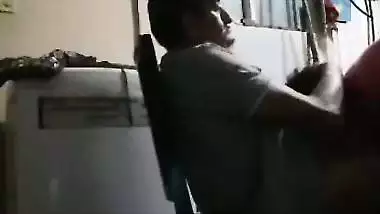 Threesome sex video of a son and father fucking a whore