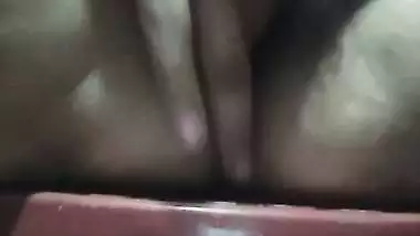 Village wife selfie naked boobs and hairy pussy show