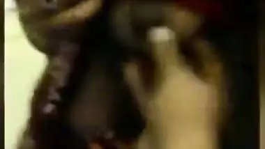 Shop staff lady showing boobs