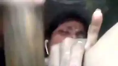 Desi using chapati rod dildo to masturbate