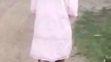 Kaira Nisha does a boobflash beside the highway