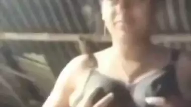 Bengali village girl bra removed and boobs pressing