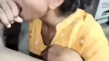 A village girl gives an Indian blowjob to her young uncle