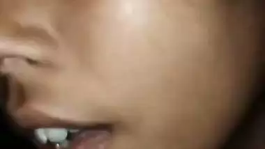 Pretty desi girl fucking pussy with condom dick